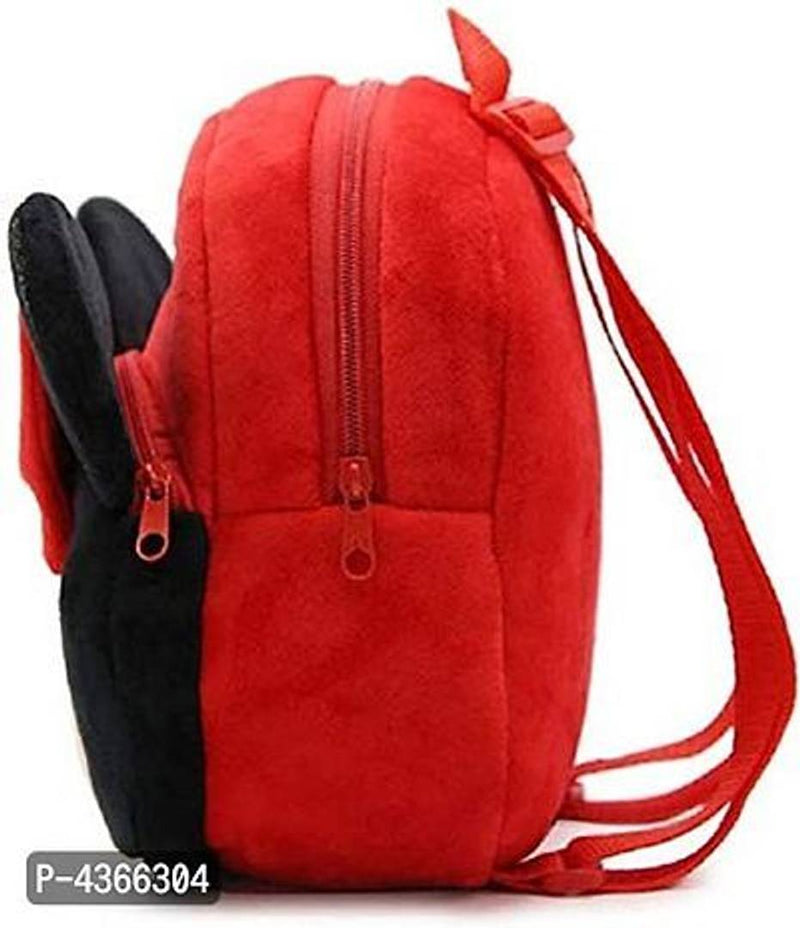 Minnie Soft Velvet Kids School/Nursery/Picnic/Carry/Travelling Bag - 2 to 5 Age Waterproof Backpack (Multicolor, 14 L) Pack Of 1