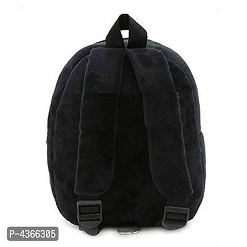 Batman Velvet School Bag Casual Bags for Nursery Kids, Age 2 to 5 Waterproof Plush Bag Backpack Durable and Sturdy (Black, 14 inch) Pack Of 1