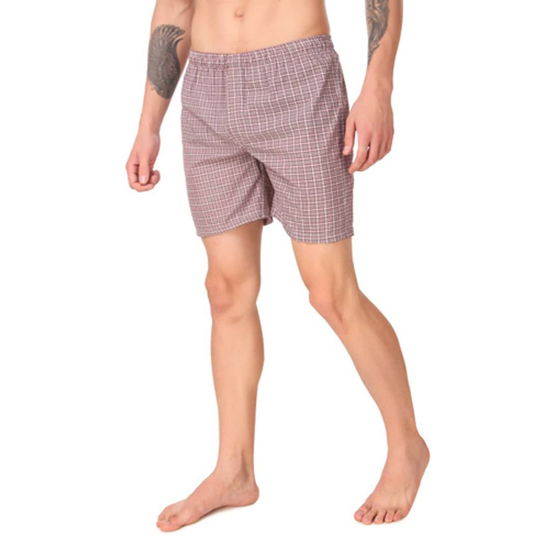 Comfy Multicoloured Cotton Checked Innerwear And Sleepwear Boxer (Pack Of 2)