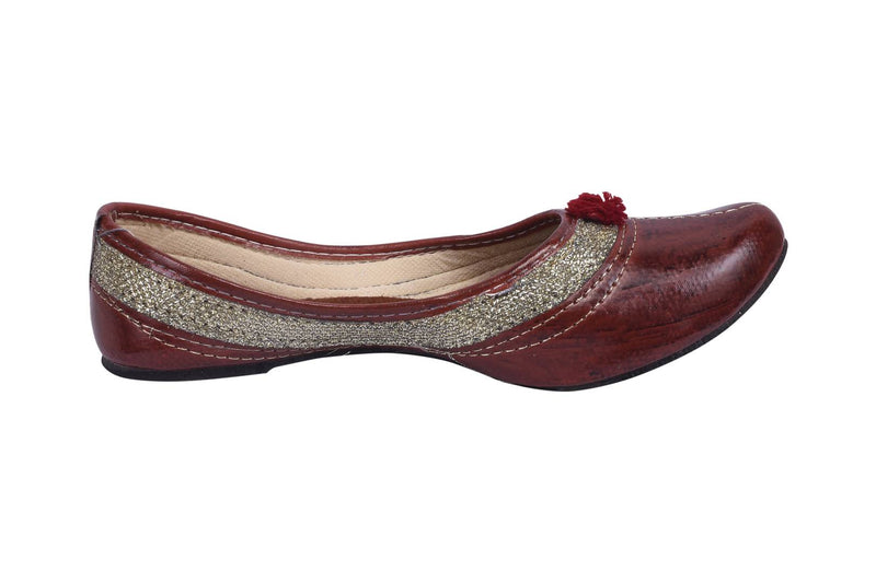 Women's Stylish and Trendy Maroon Embellished Synthetic Fancy Ballerinas