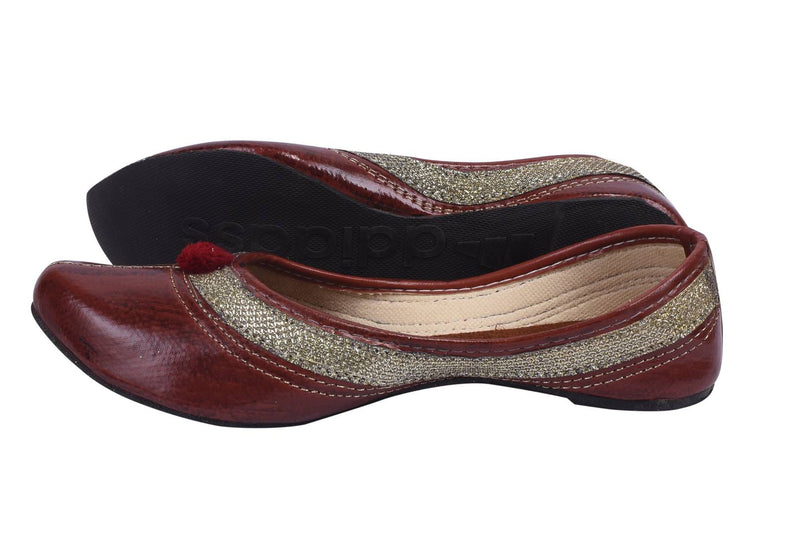 Women's Stylish and Trendy Maroon Embellished Synthetic Fancy Ballerinas