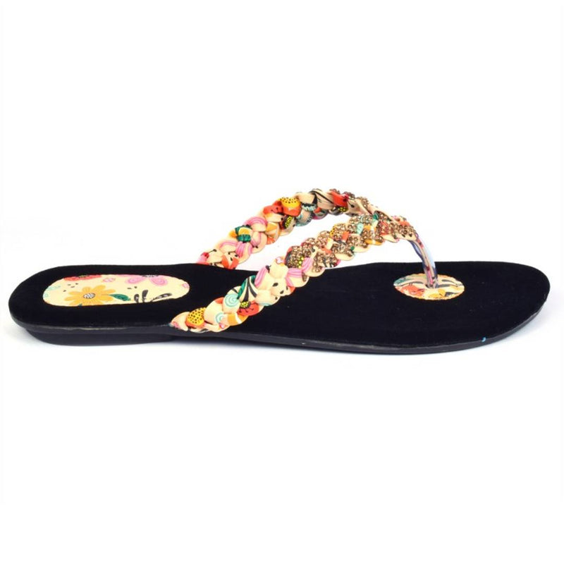 Elegant Multi Solid Synthetic Slippers For Women
