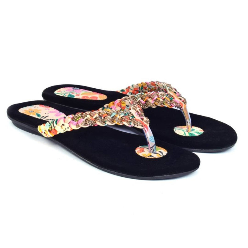 Elegant Multi Solid Synthetic Slippers For Women