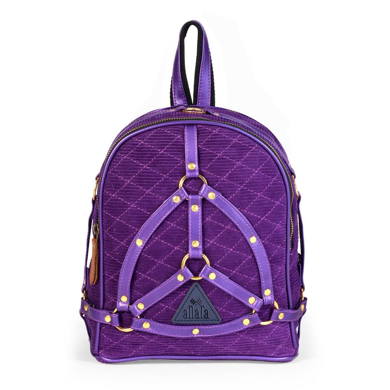 Trendy Purple Cotton Backpack For Women