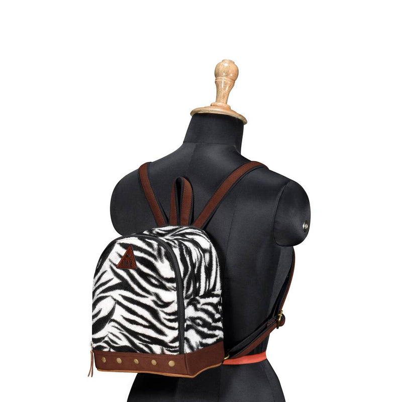 Trendy Black Cotton Backpack For Women