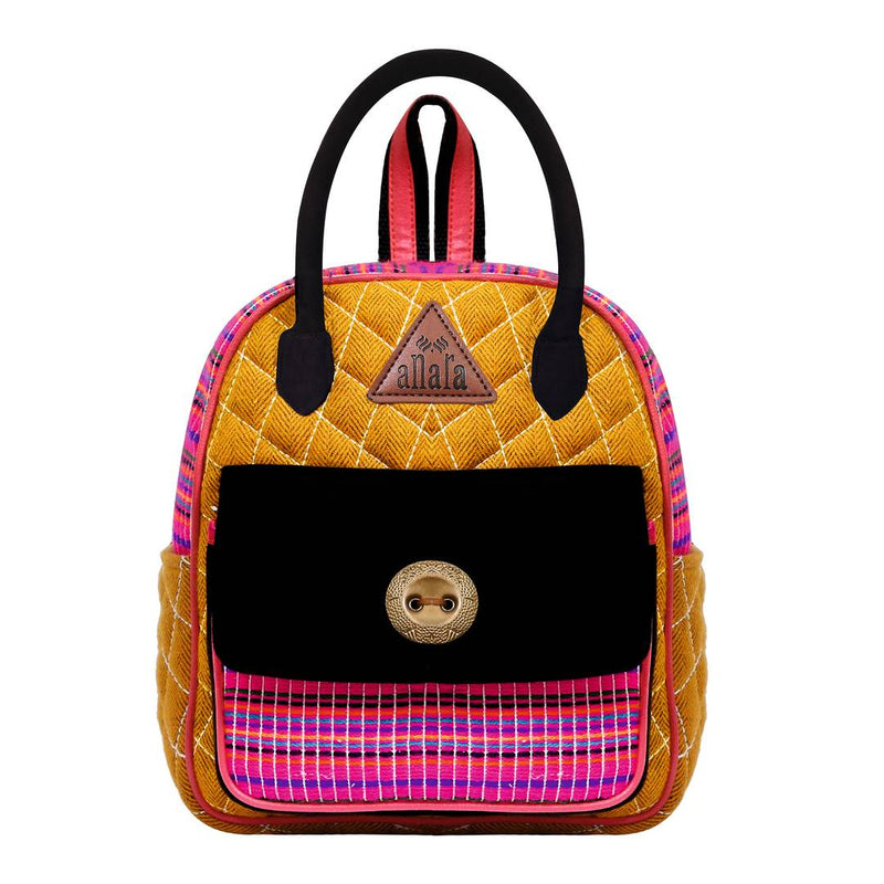 Trendy Yellow Suede Backpack For Women