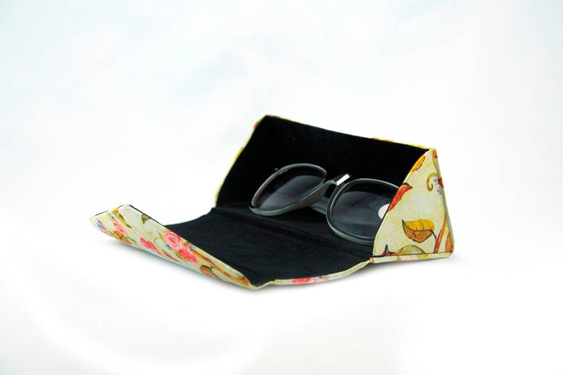 Unisex Silk Floral Hard Printed Sunglasses Case