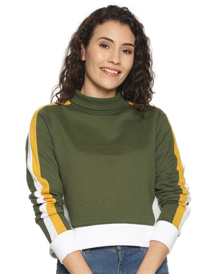 Women Stylish Olive Sweatshirts
