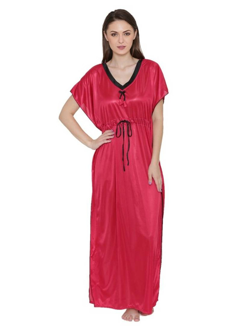 Attractive Satin Kaftan Night Gown For Women
