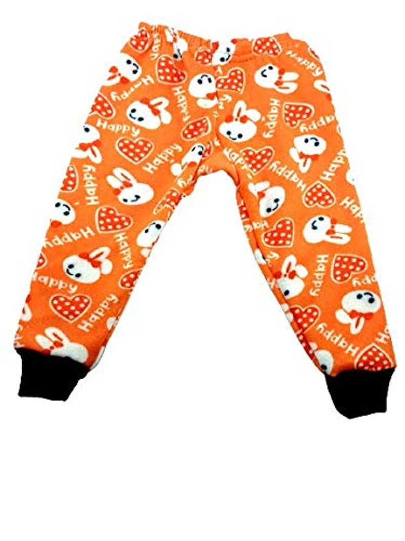 UBL BUYMOOR Baby Boy and Girl Unisex Woolen Winter Warm Lower Track Pants Woolen Regular Fit Soft Fur Inside (L-8 Month to 1 Year)(Orange)
