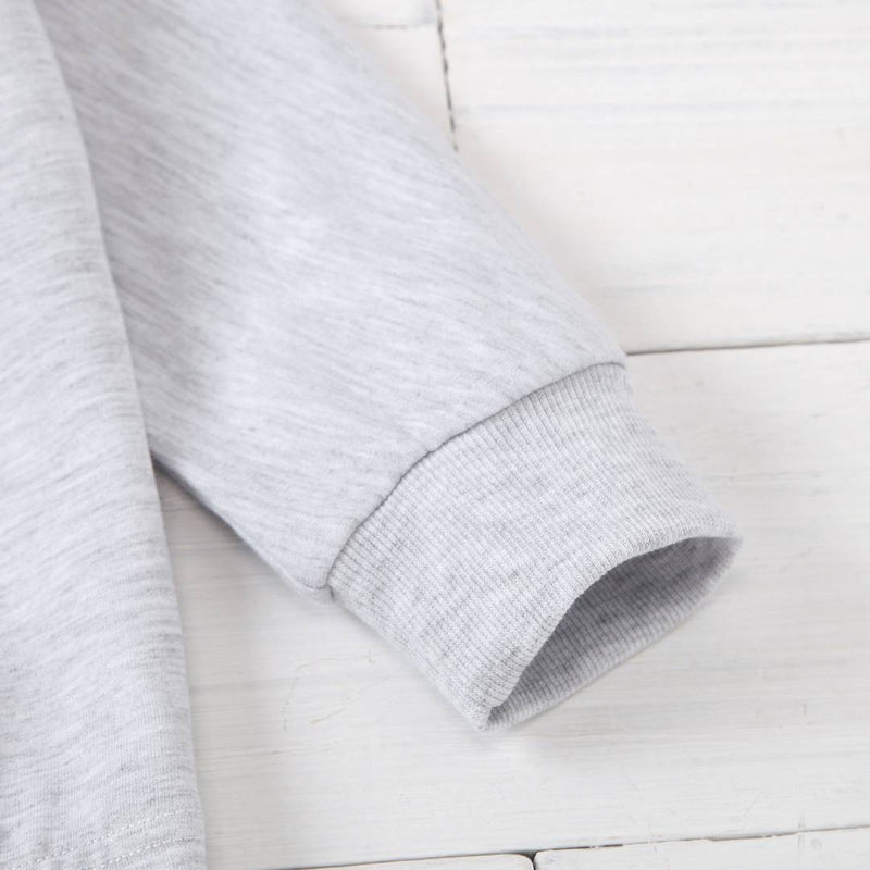 Girl's Printed Grey Polyester Sweatshirts