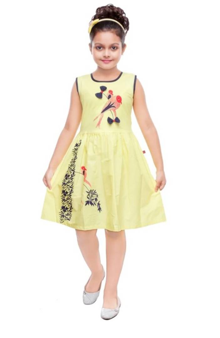F2Club Sleeveless Casual Wear Cotton A-Line Frocks for Girls