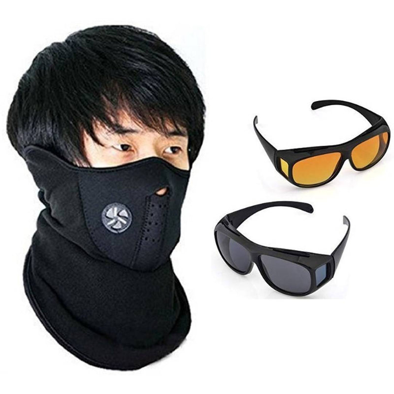Bikers Face Mask with HD Vision Bike Glasses