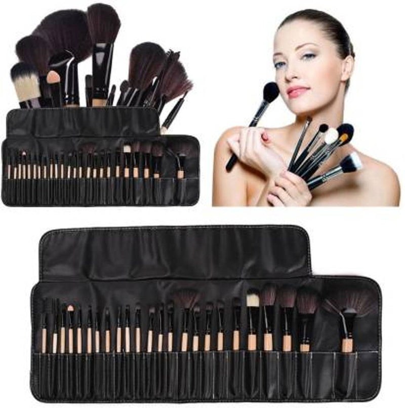 Premium Quality Black Makeup Brush Set Of 24