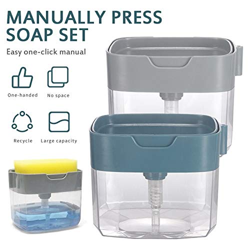 CleanMagic Liquid Soap Dispenser & Sponge holder ( With Free Sponge)