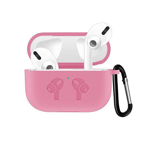 Soft Silicone Full Protective Shockproof Cover Set for Airpods Pro - Pink