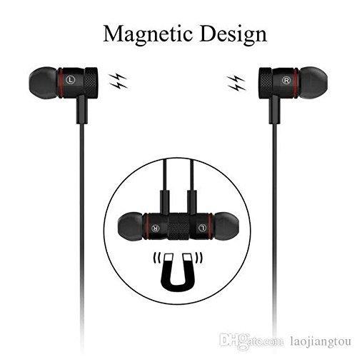 Magnetic Waterproof Bluetooth Earphone with Hands-Free Mic and Controlling Buttons Compatible with All Android and iOS Smartphones