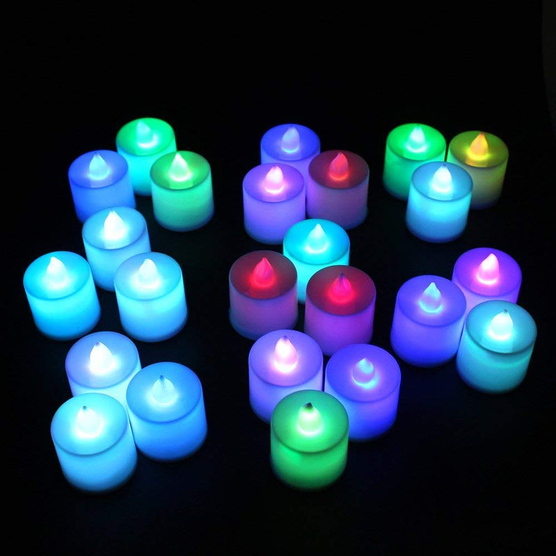 Color Changing Tea Lights Candles Light for Diwali Festival Decorations(Set of 48)