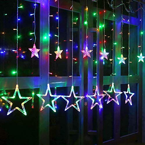 Multi Color Star Light Curtain for Decoration (Multi Color)