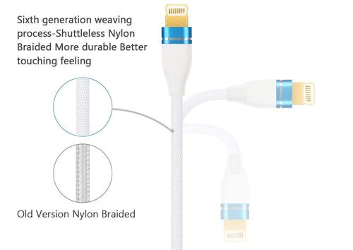 3 in 1 Nylon Braided 3.0A Data Cable for Charging Micro USB, iOS & Type C Mobile Phones (1 M, White) ( 3 Feet ) 1 Year Warranty