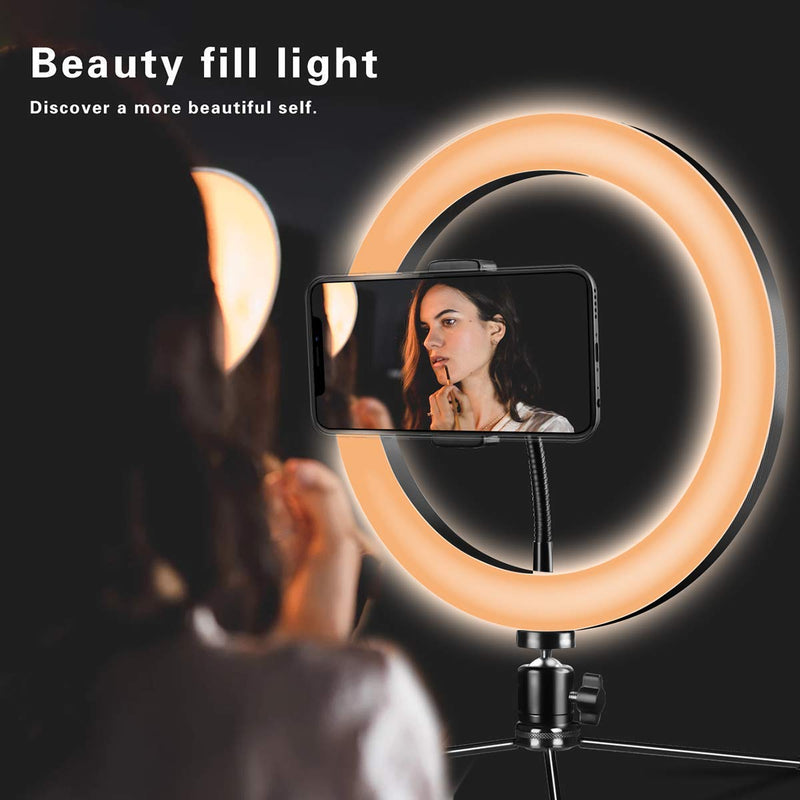 20cm/8inch Mini LED Video Ring Light with Flexible Ball-head Adapter