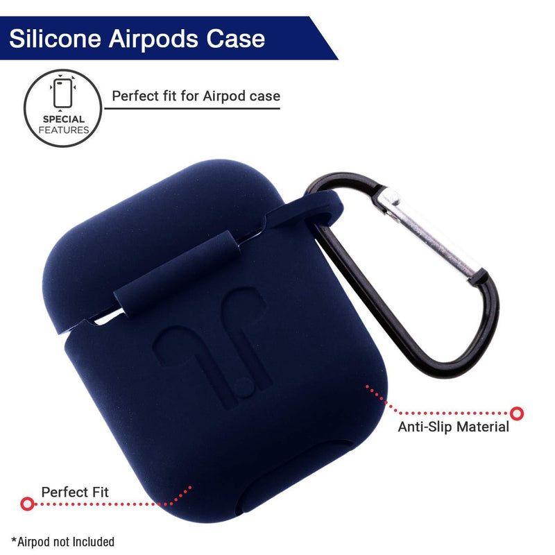 Silicone Protective Case for Airpods 1 and 2 ( Blue )