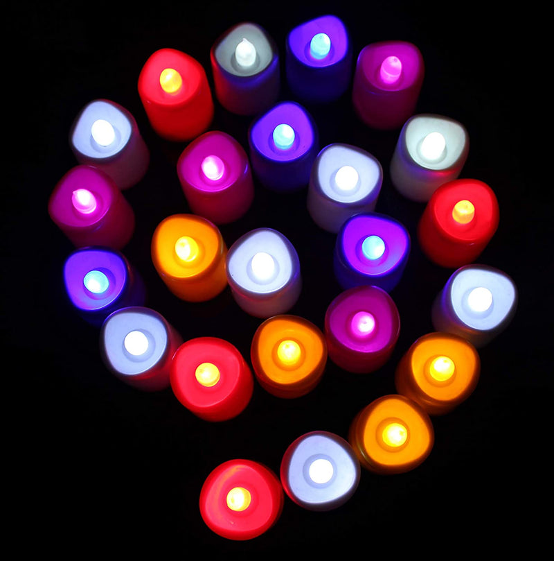 Color Changing Tea Lights Candles Light for Diwali Festival Decorations(Set of 12)