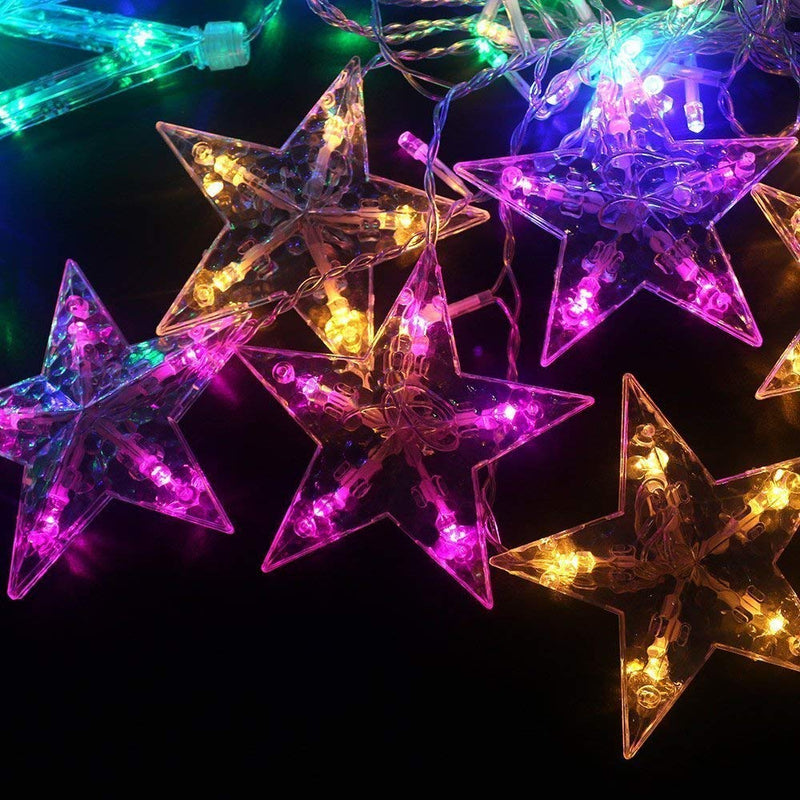 Multi Color Star Light Curtain for Decoration (Multi-Color Pack-5)