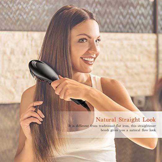 ELECTRIC HAIR STRAIGHTENING BRUSH