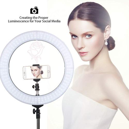 LED Selfie Ring Light 18-Inch With Stand and Remote for Video Recording