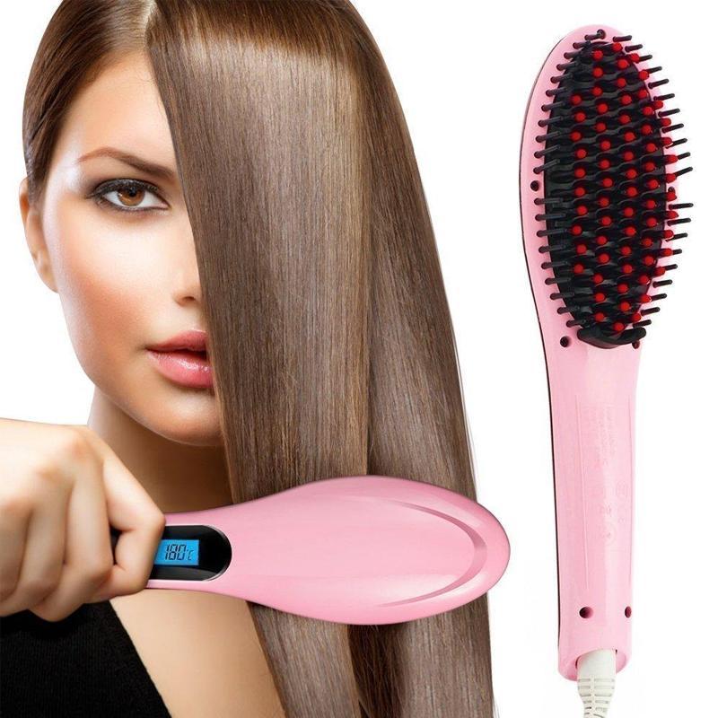 ELECTRIC HAIR STRAIGHTENING BRUSH