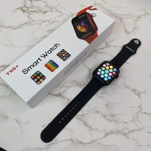 Smart Watch Series 6 | Logo Smart Watch | T55 plus | Infinity Display | Working Crown - 44mm | Compatible with Apple iPhone & Android devices