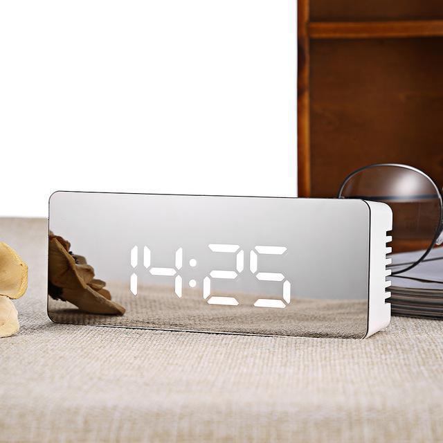 The Stylopedia Home Decor Rectangle Cool Mirror Alarm Clock