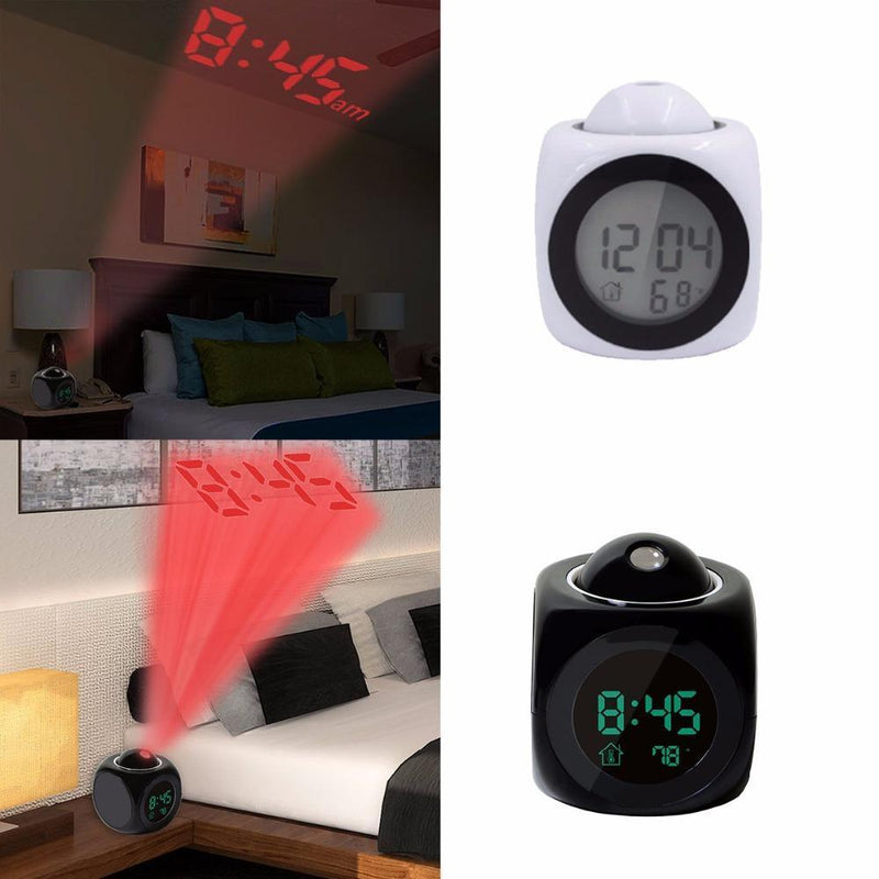 Cute Talking Alarm Clock With Time Projection